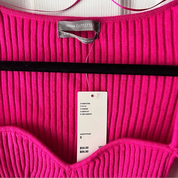 Juliet Urban outfitters  hot pink sweetheart long sleeve top 💝 - Picture 5 of 6